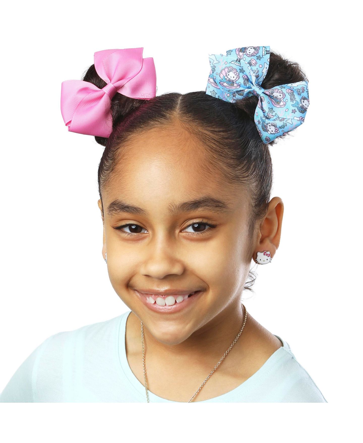 Детские аксессуары для волос Hello Kitty Hair Bow 7-Piece Set Official License, Sanrio Hair Accessories, цвет: Разноцветный — фото 2