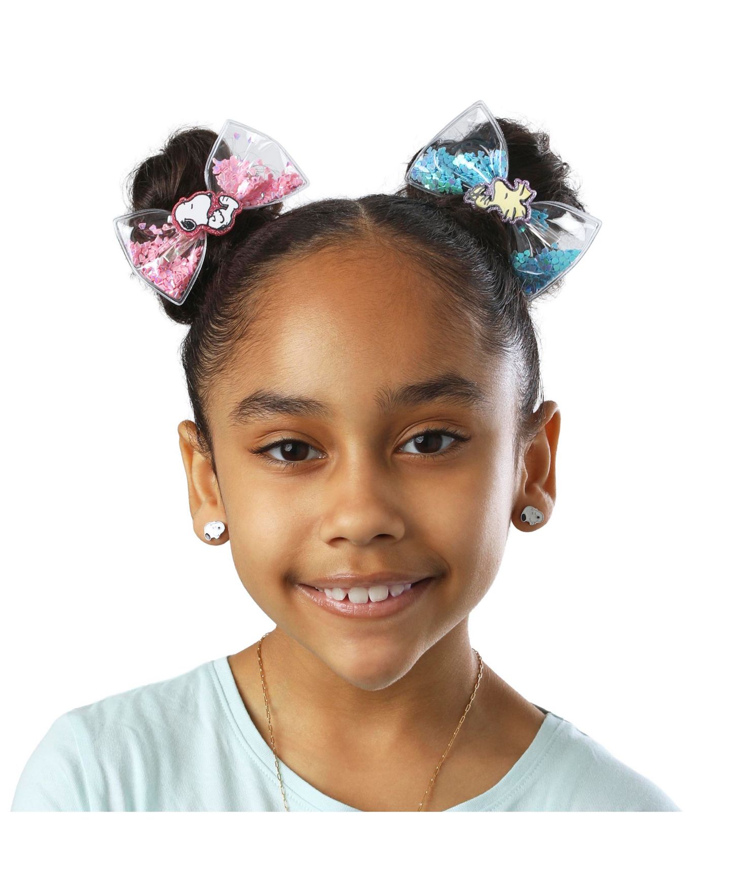 Детские аксессуары для волос Peanuts Snoopy Woodstock Shaker Hair Bows 3-Piece Set Official License, Gifts, Snoopy Things, цвет: Разноцветный — фото 5