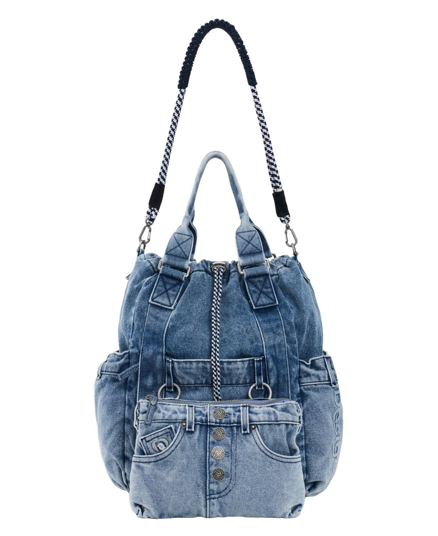 Women's Large denim backpack