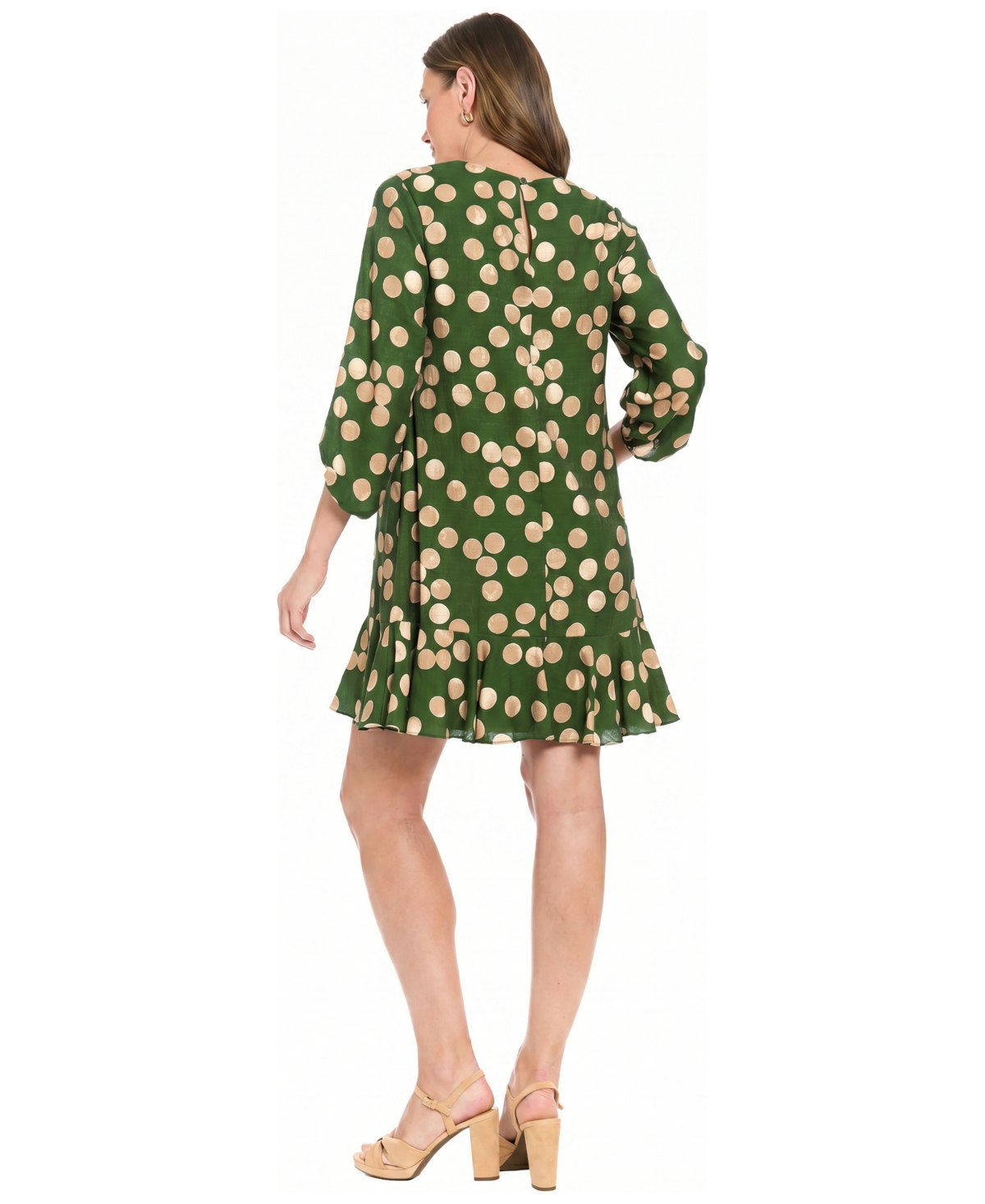 London Times Women's V-Neck Short Dress