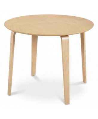 Small Space Round Dining Table with Rubber Wood Legs for Home Use