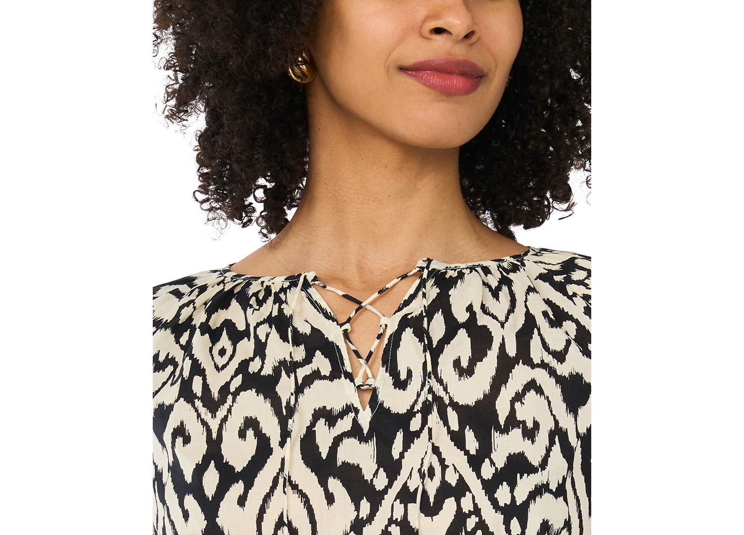 Women's Lace-Up Raglan Top