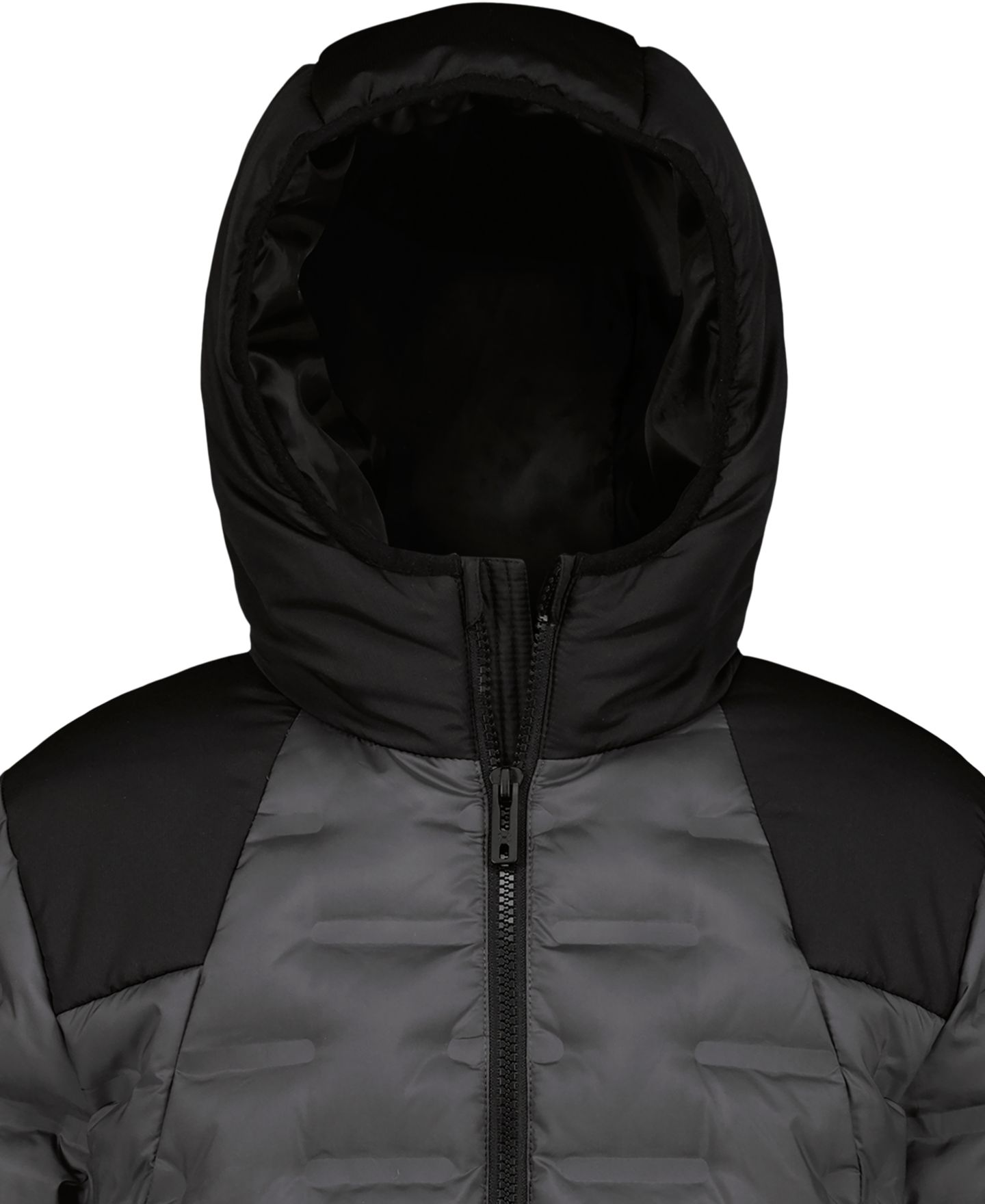 Куртка Under Armour Solid Full-Zip Puffer Hooded Jacket для мальчиков, цвет: Серый / Чёрный — фото 8