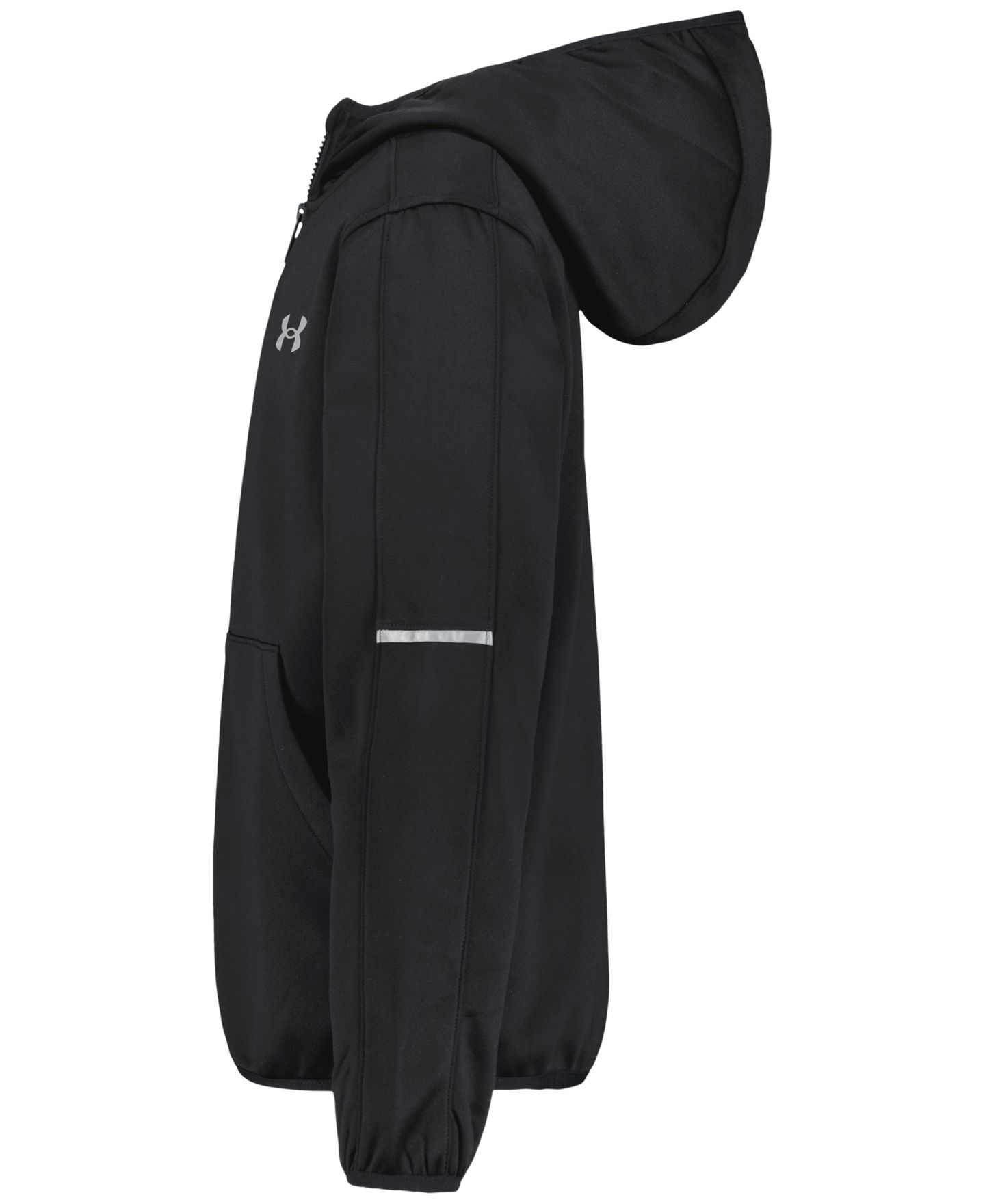 Куртка Under Armour Solid Logo Full-Zip Windproof Hooded Jacket для мальчиков, цвет: Чёрный — фото 3