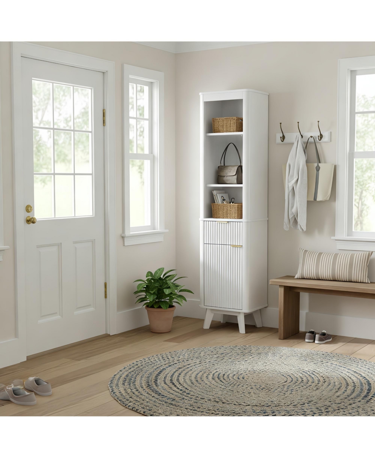Phying 68 Inch Tall Storage Cabinet Freestanding Bathroom Cabinet Multipurpose Organizer Cabinet for Bathroom