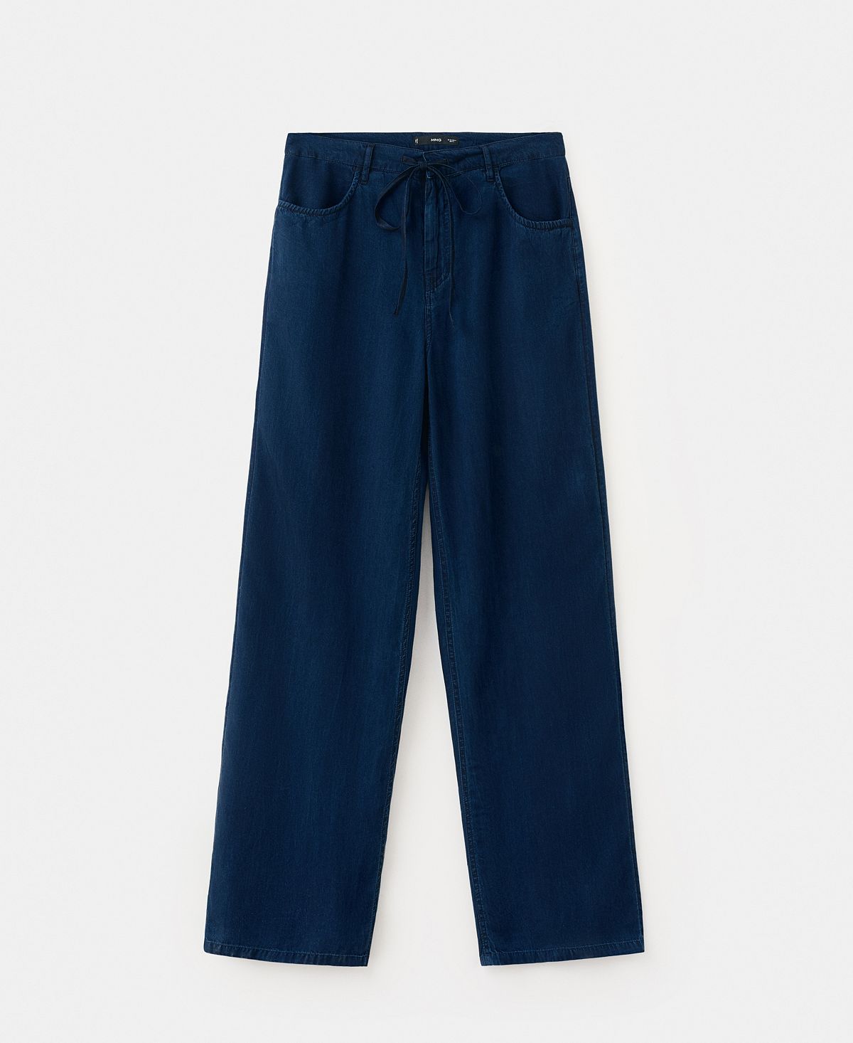 Mango Women's Bow And Belt Denim Jeans view 1 — MAYCSS fashion products