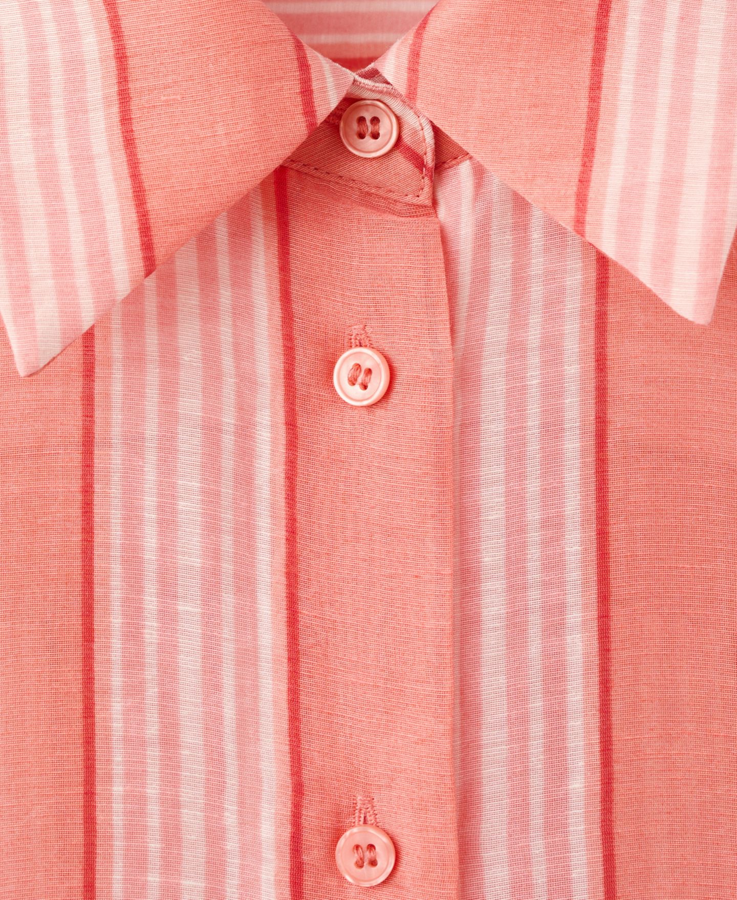 Женская рубашка Mango Striped Linen-Lyocell-Blend, цвет: Оранжевый — фото 6
