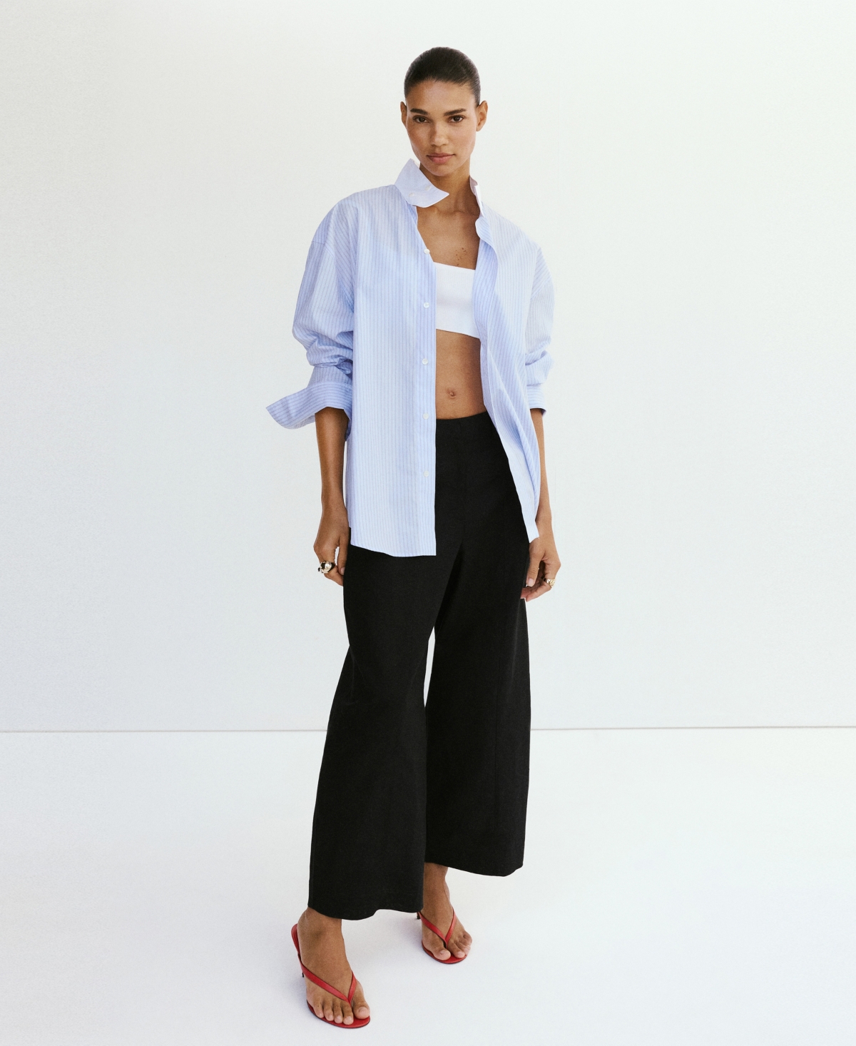 Mango Women's Linen Balloon Pants