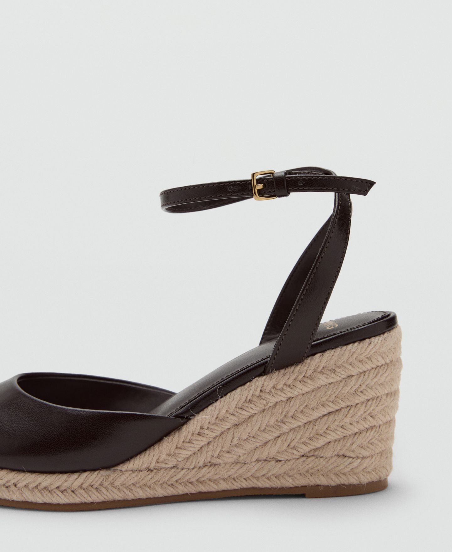 Женские сандалии MANGO Espadrille Wedge, цвет: Шоколадный — фото 2