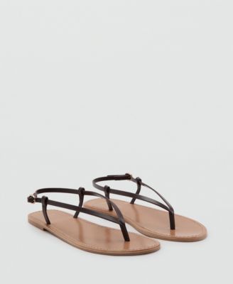Women's Wide Strap Leather Sandals