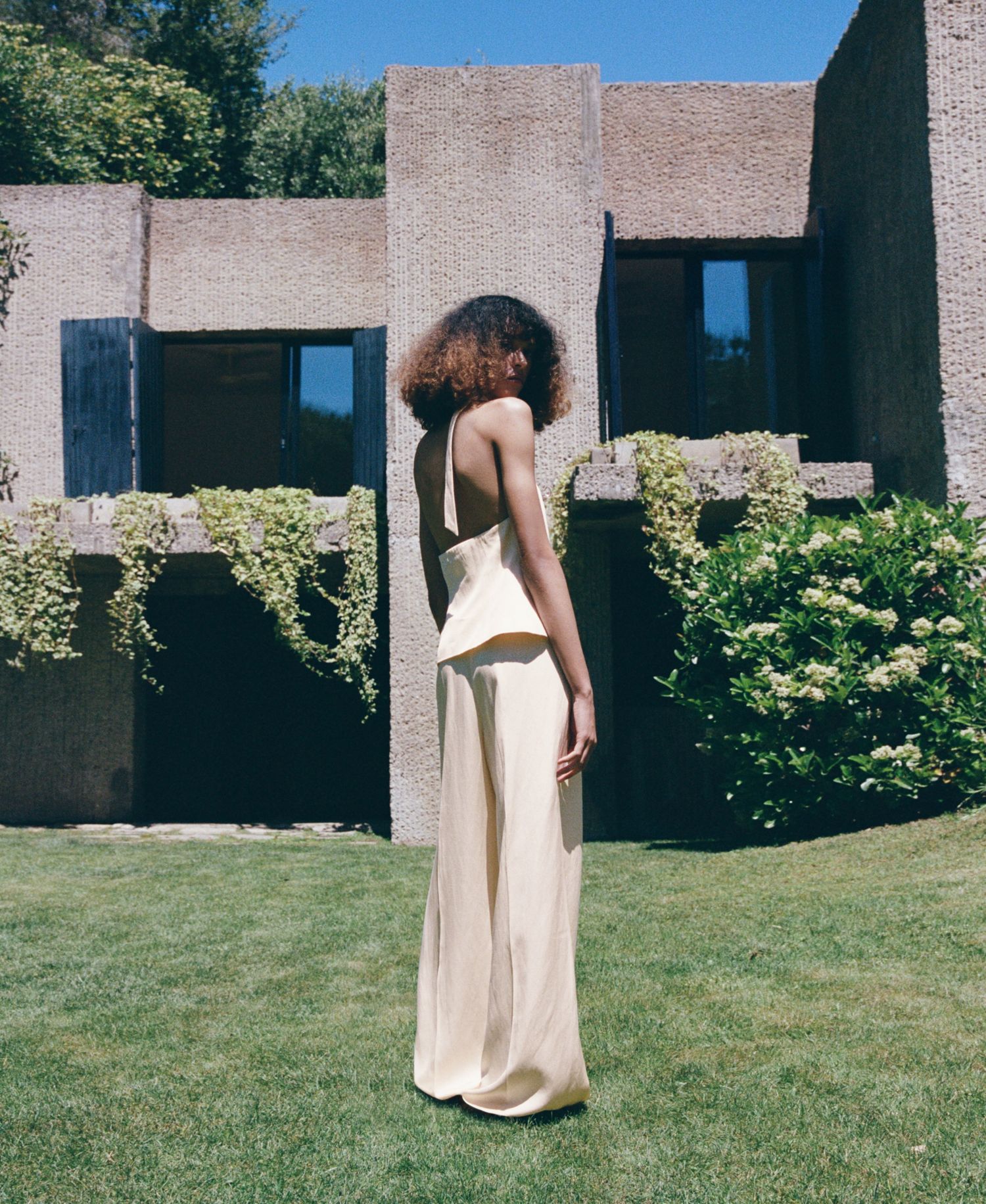 Women's Straight Linen-Blend Pants