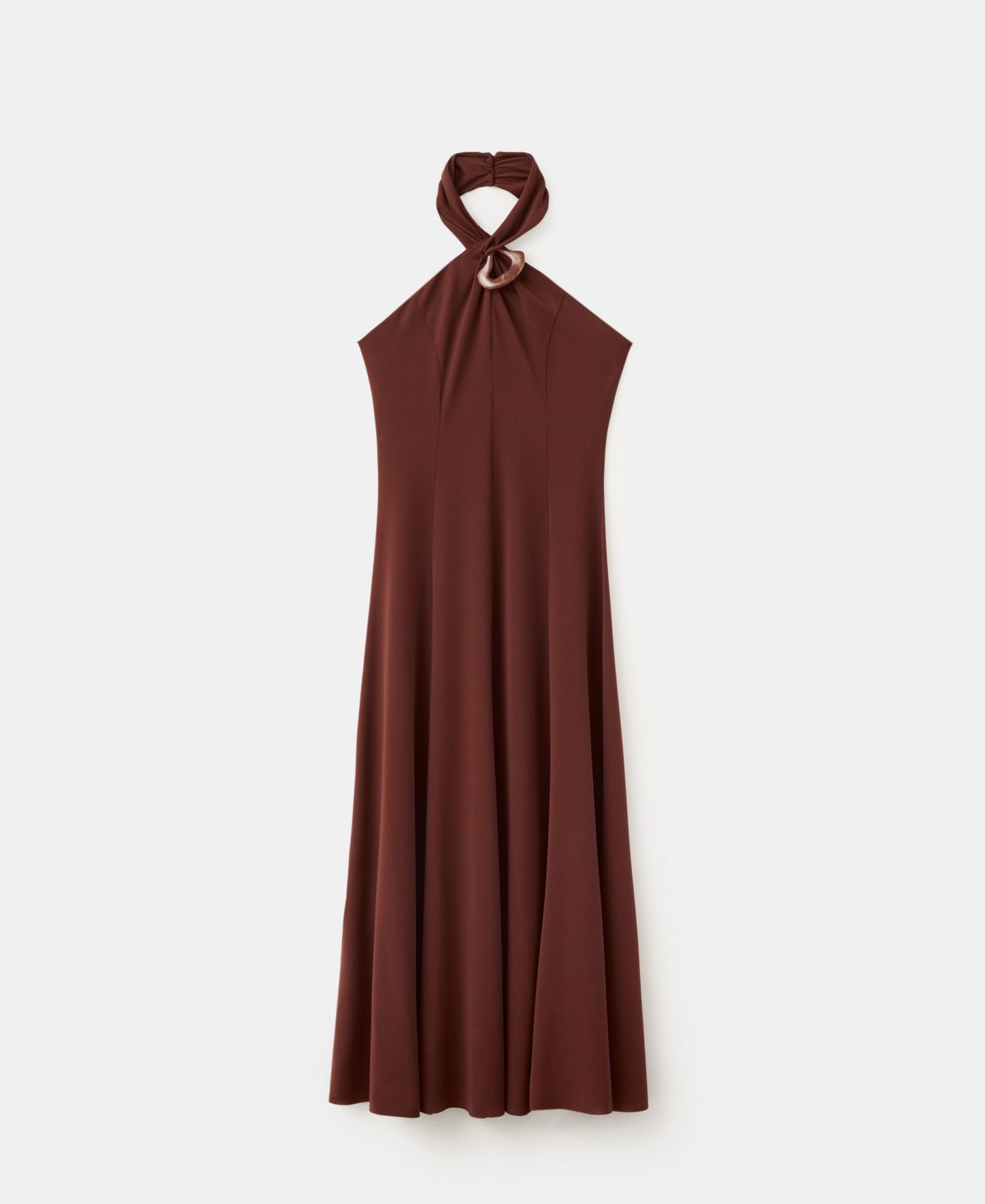 Женское платье Mango Halter-Neck Knitted, цвет: Оранжевый — фото 1