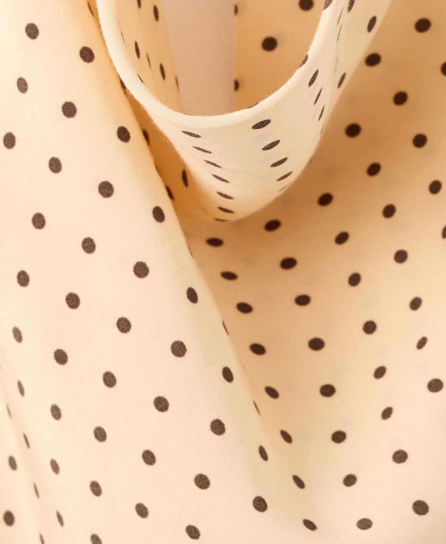 Women's Draped Neck Polka Dot Dress