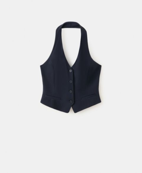 Женские жилеты MANGO Women's Buttons Halter-Neck Vest