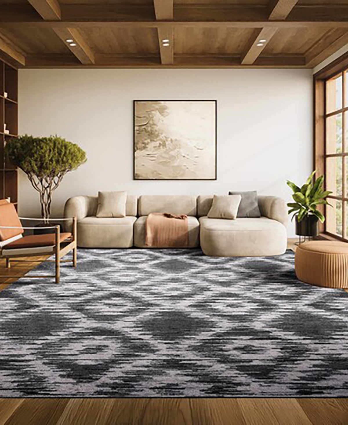 Safavieh Adirondack 118 Charcoal and Ivory 8' x 10' Area Rug