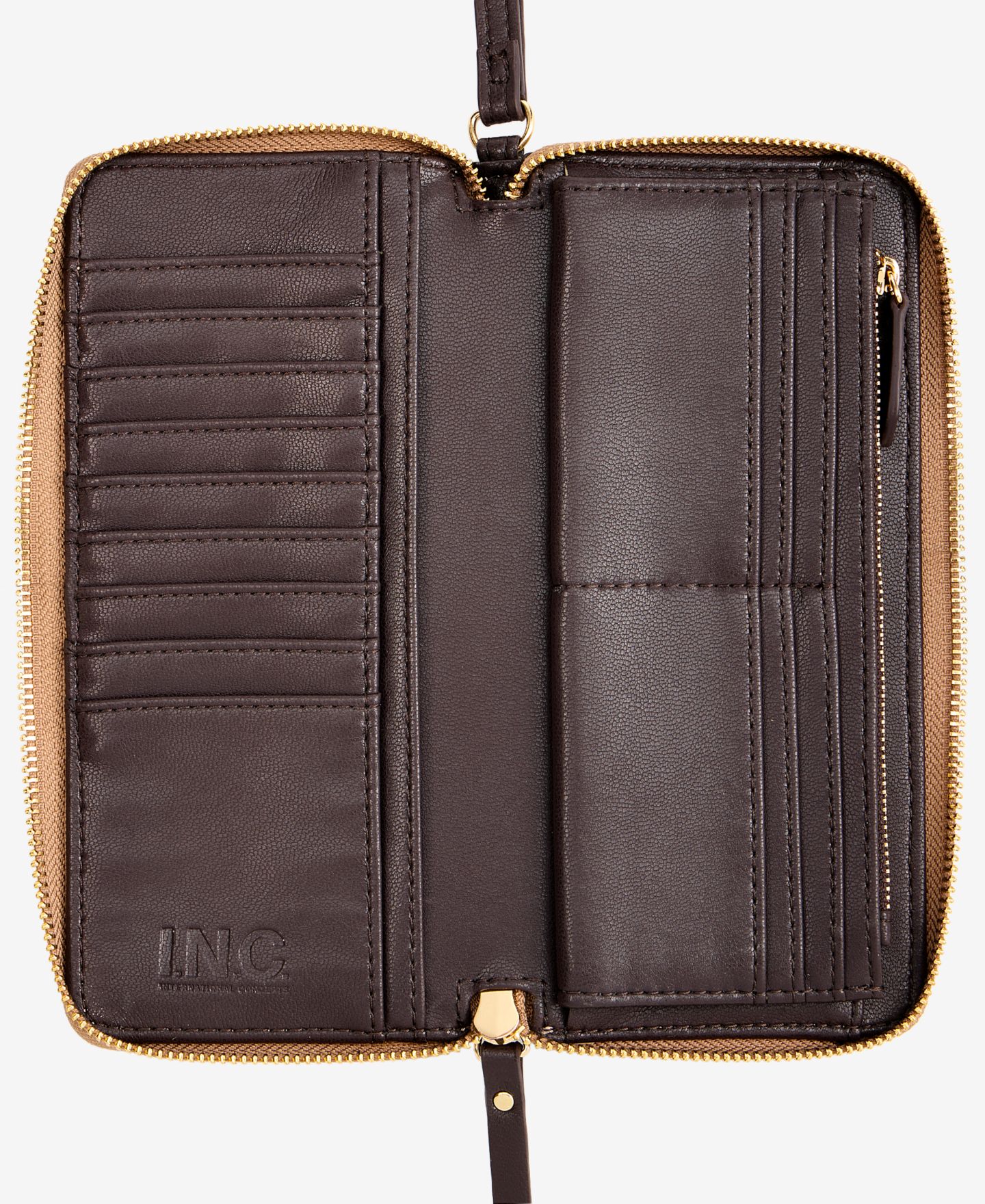 Женский кошелёк I.N.C. International Concepts Hazell Bloom Studded Zip-Around Wallet, цвет: Золотой — фото 2