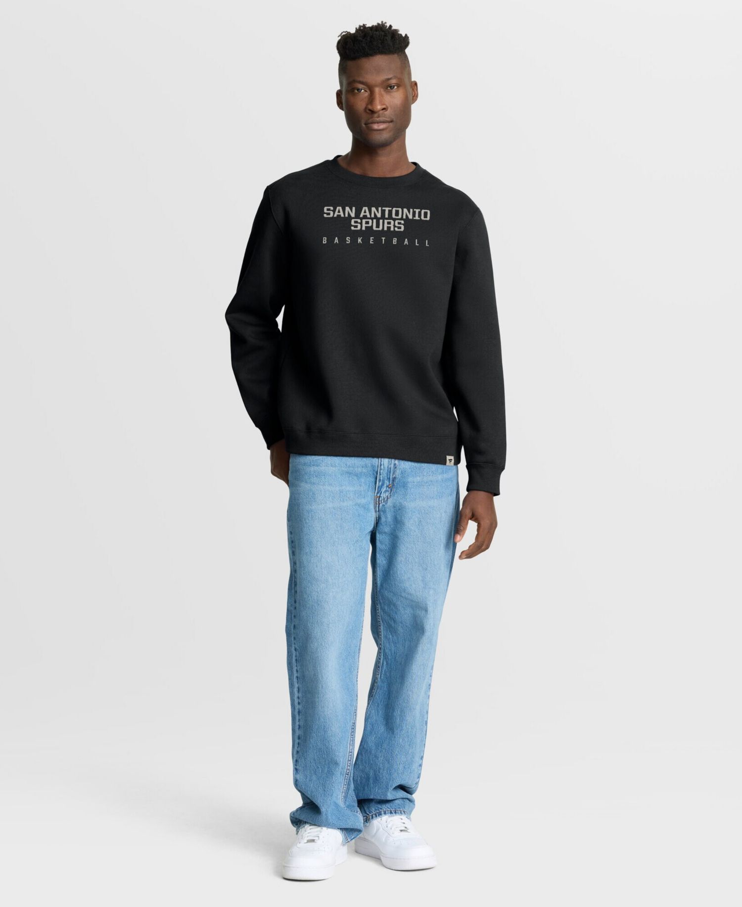 Men's Black San Antonio Spurs Crossover Collection Defensive Rotation Drill Premium Pullover Sweatshirt