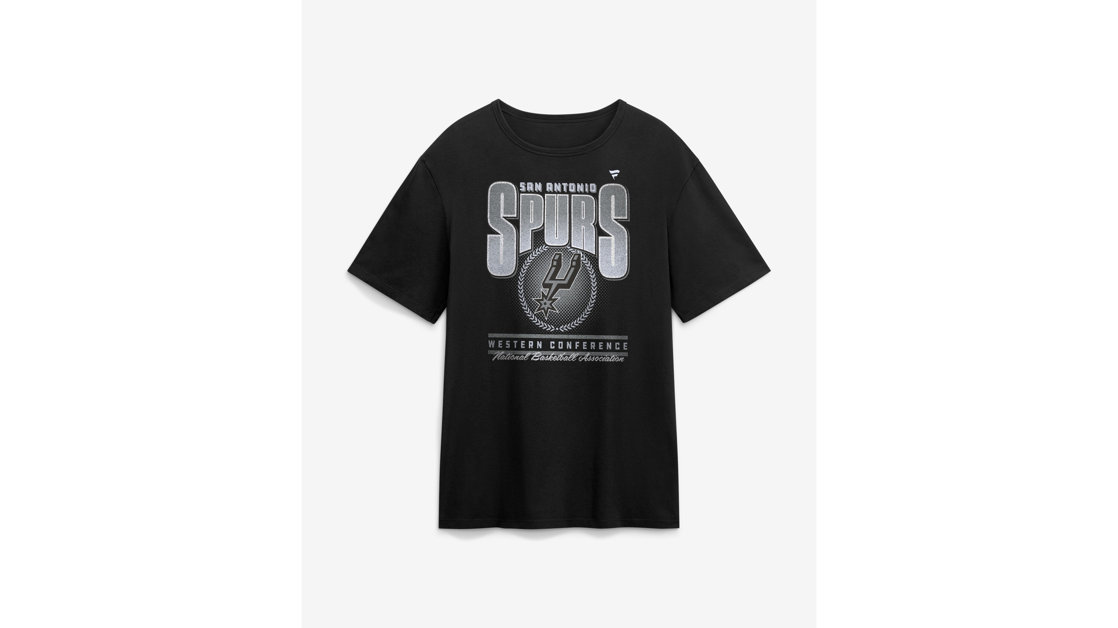 Fanatics Men's Black San Antonio Spurs Oversized Graphics Swish T-Shirt