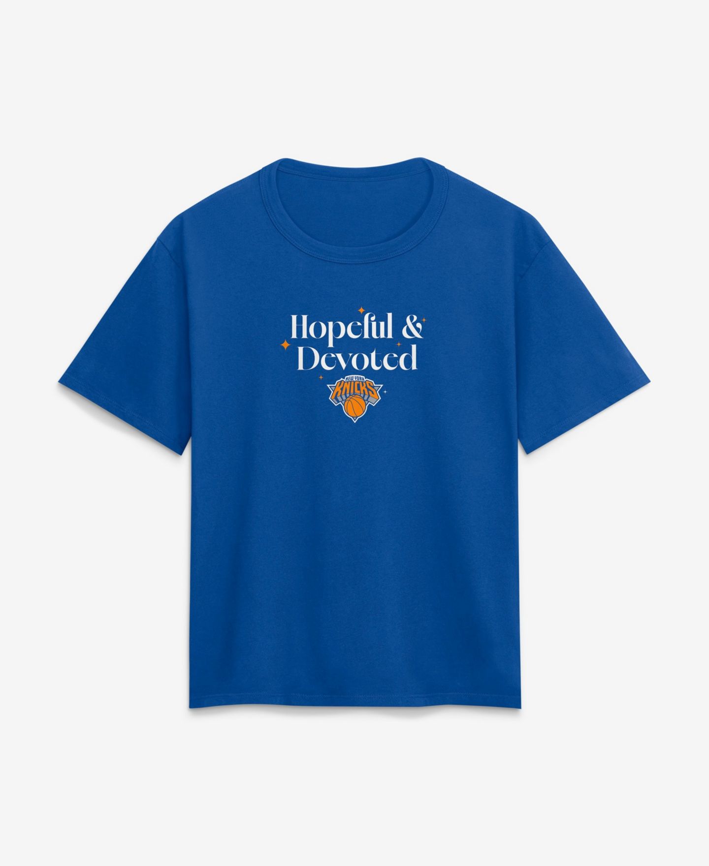 Женская футболка Fanatics Blue New York Knicks Hopeful Devoted Legacy Cotton — фото 2