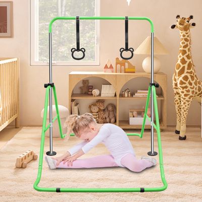 Multi-Functional Adjustable Height Children's Horizontal Gymnastic Bar With Bear Rings