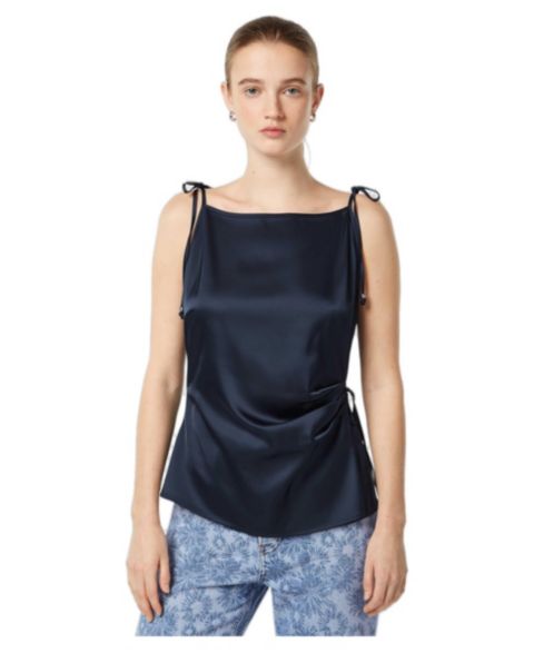 Женский топ SCOTCH & SODA Satin, цвет: Полуночный синий