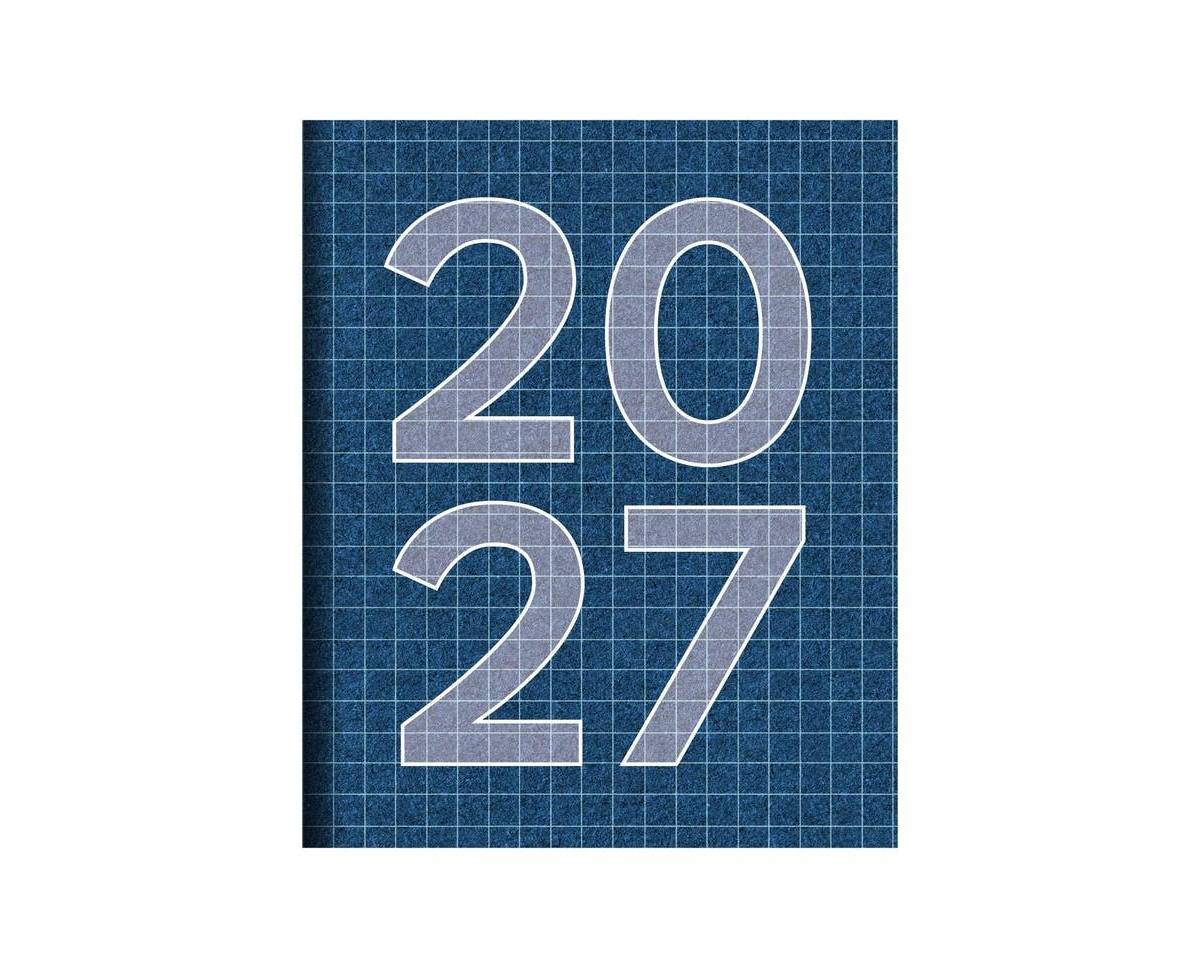 Tf Publishing Paper Goods 2027 Naval Grid Large Monthly Planner