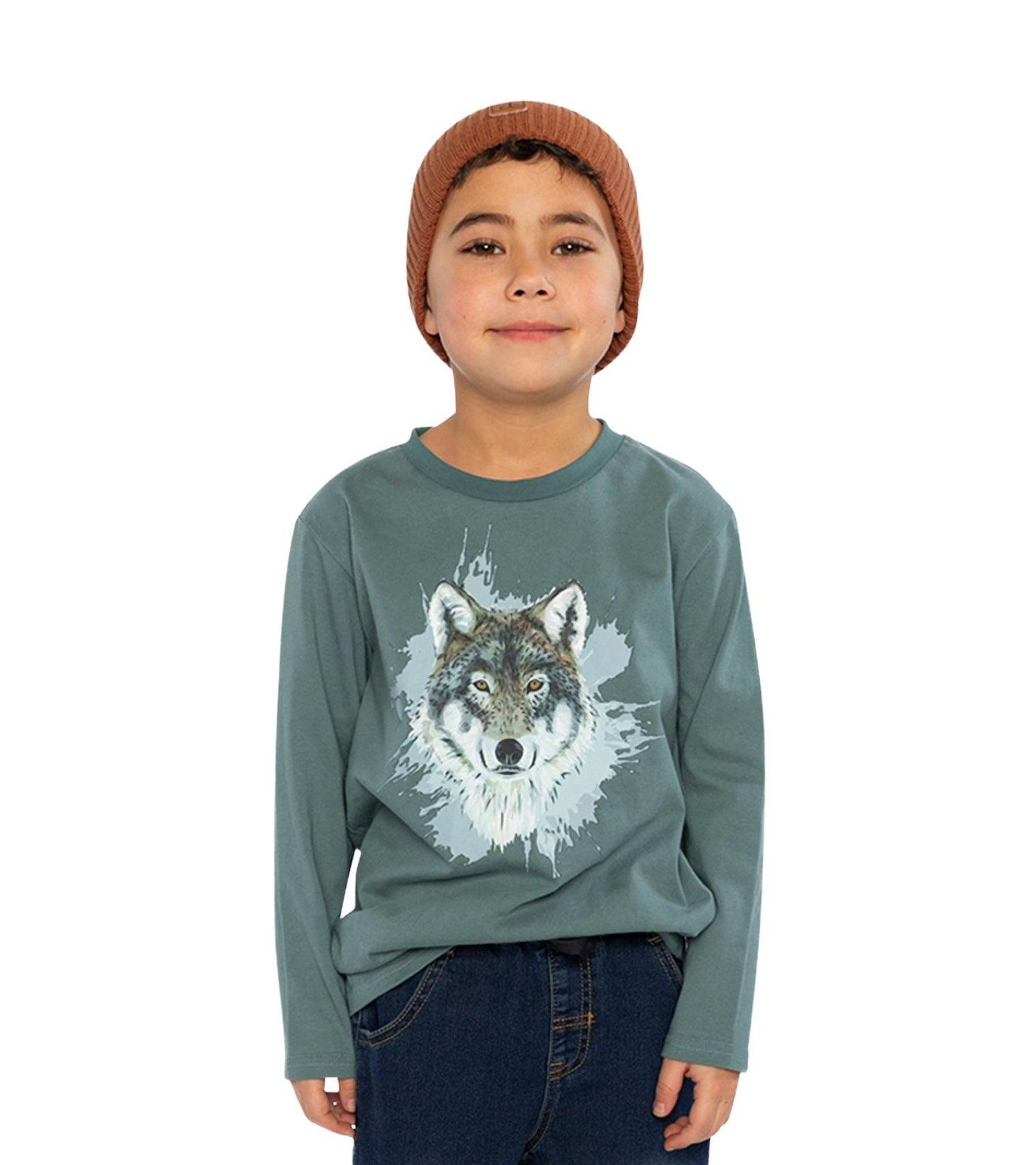 Little Boys 6- 12 Long Sleeve T-Shirt Turquoise