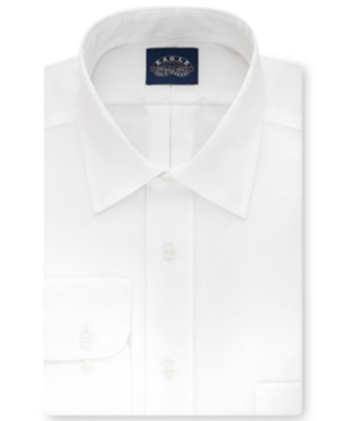 Eagle Men's Big & Tall Classic-Fit Stretch Collar Non-Iron White Solid Dress Shirt & Reviews - Dress Shirts - Men - Macy's
