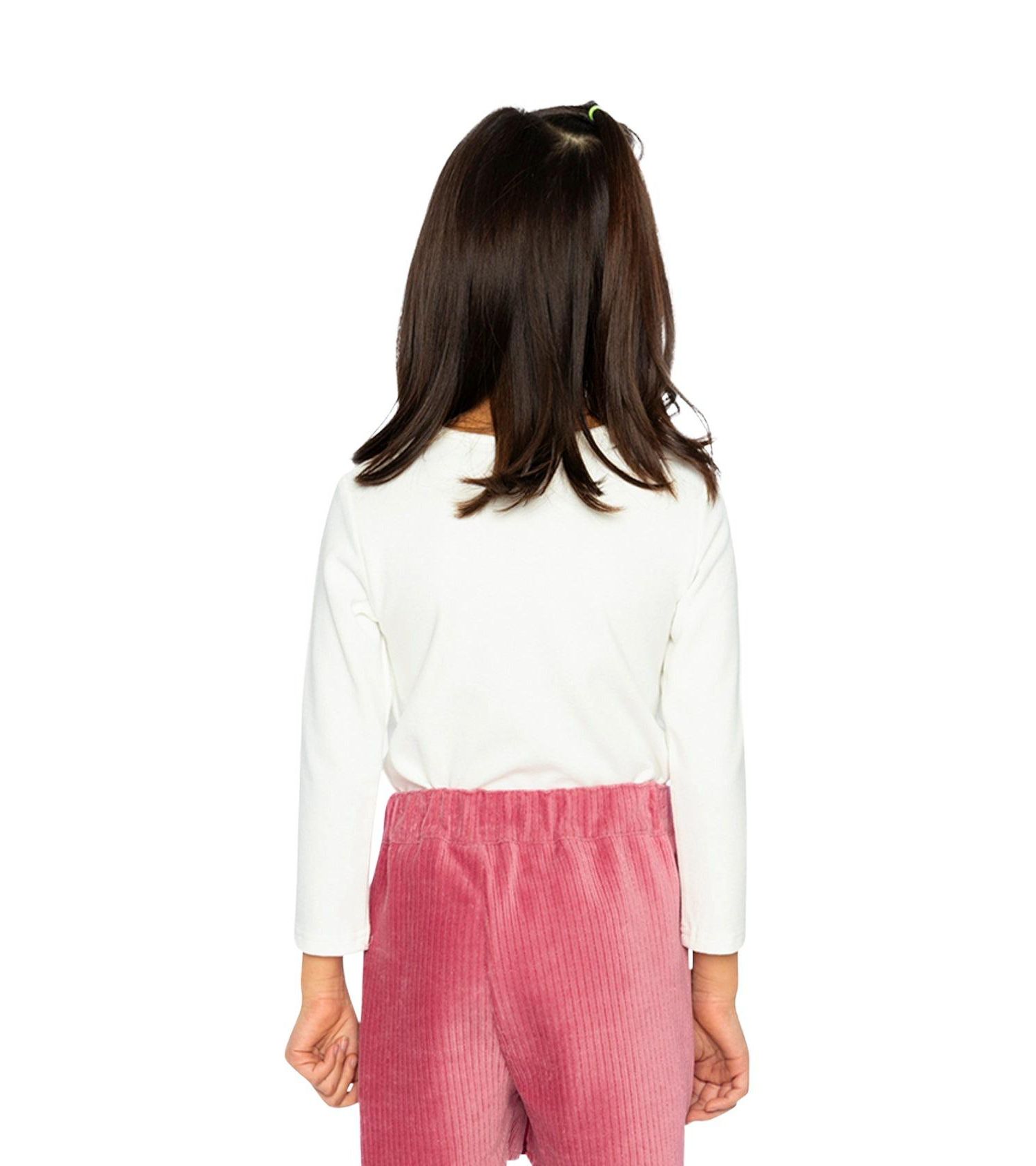 Big Girls 6 -14 Brushed Rib Crew Neck Top