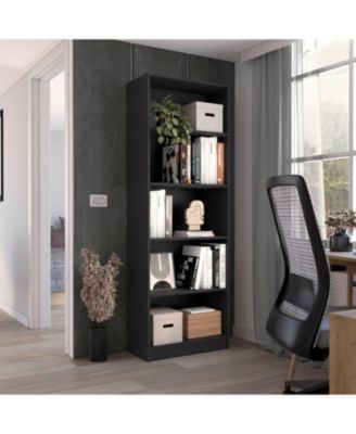 4-Shelf Home Bookcase with Multi-Tier Storage and Bottom Shelf