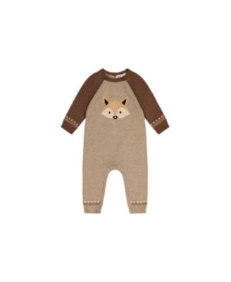 Baby Boys (3M-24M) Knitted Intarsia Cinnamon Romper
