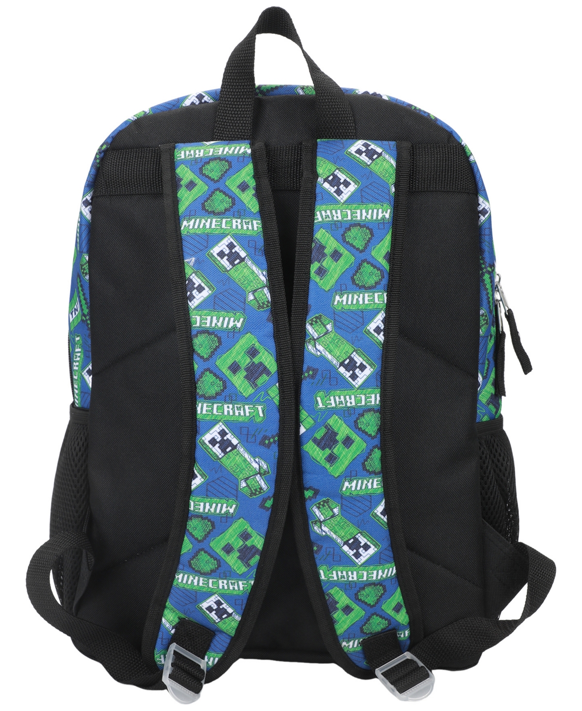 Minecraft Boys' and Girls' All Over Print Backpack, Lunch Kit, Keychain and Pencil Case, 4-Piece Set