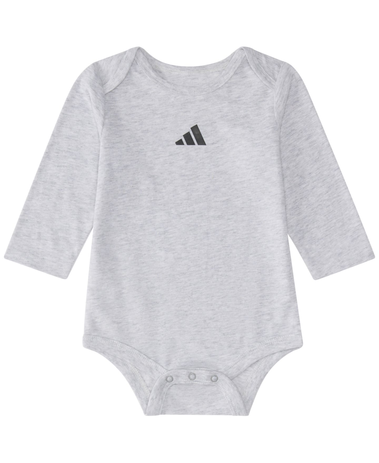 Детский комплект adidas для малыша: боди с длинным рукавом и брюки, 2 предмета, цвет: Светлый серый — фото 3