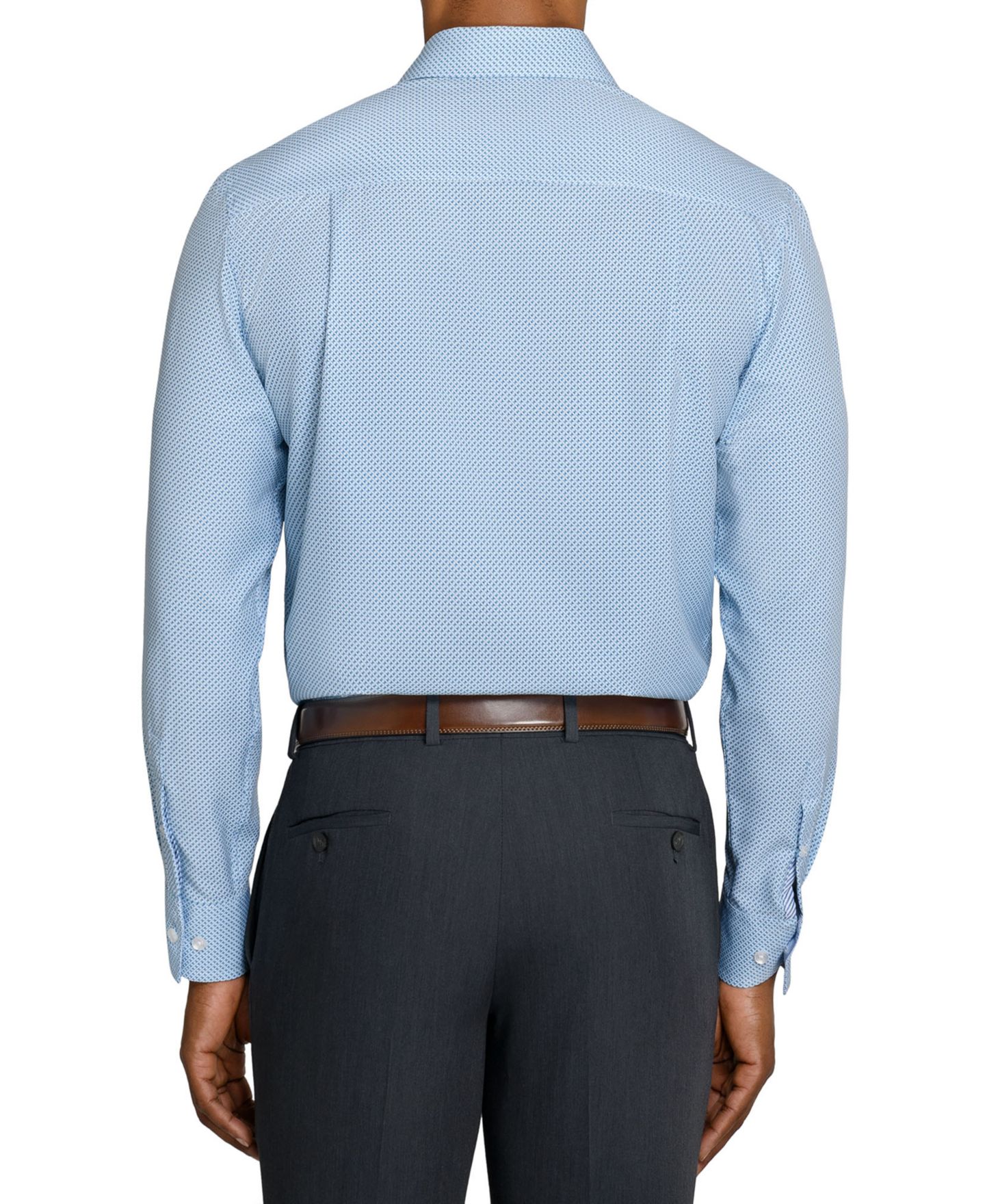 Мужская рубашка ConStruct Slim-Fit Performance Stretch Comfort Dress Shirt, цвет: Синий — фото 5