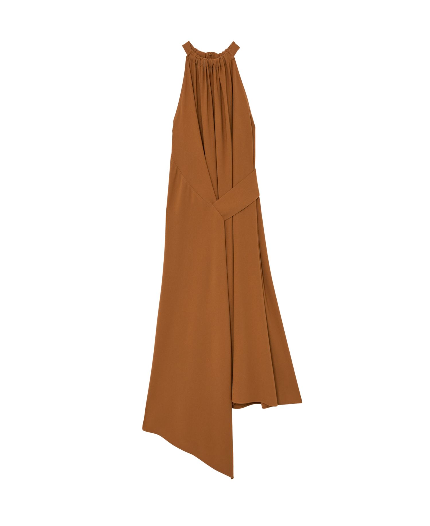 Women's Drape-Detail Sleeveless Midi Dress