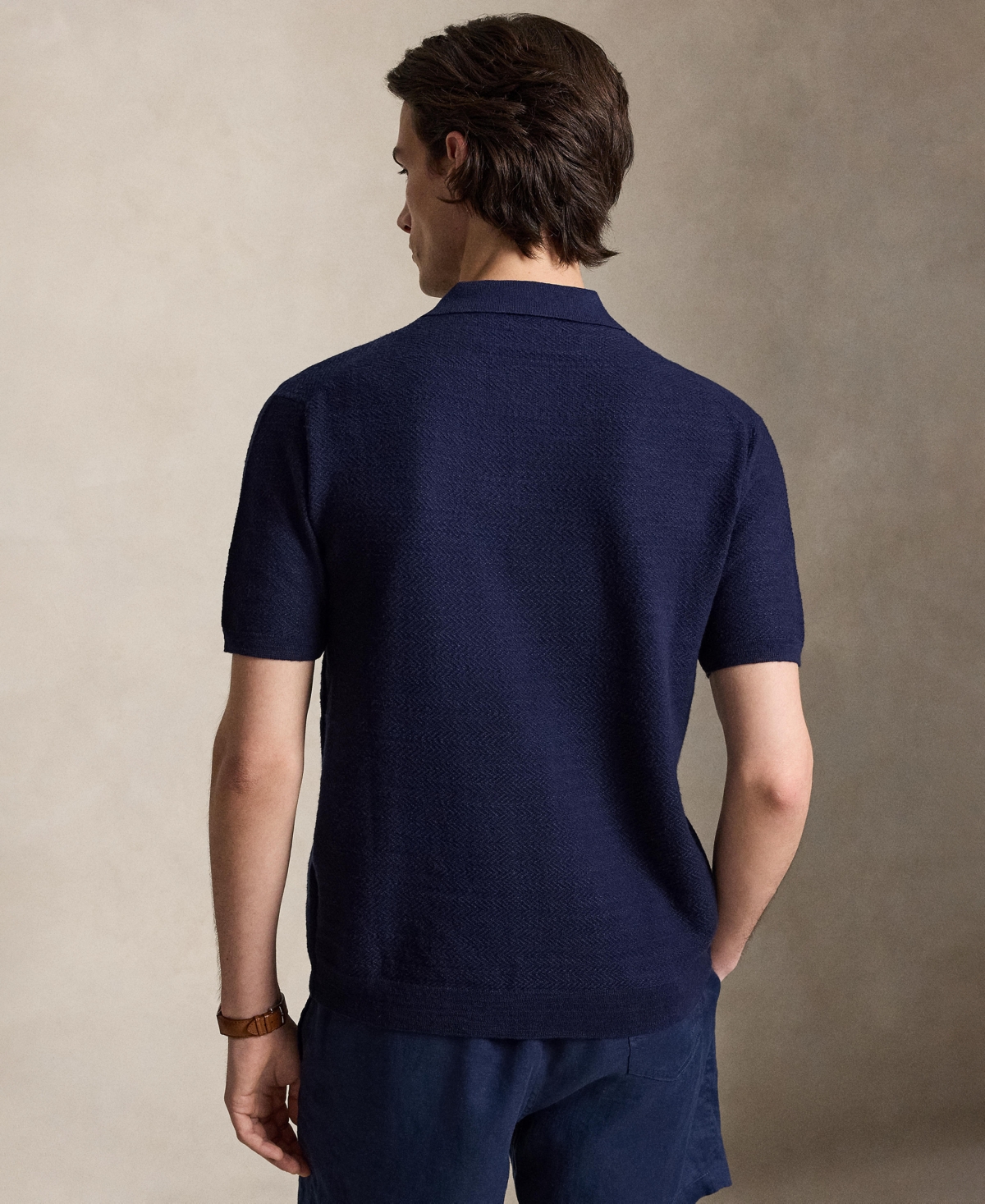 Polo Ralph Lauren Men's Cotton-Linen Short-Sleeve Cardigan Shirt