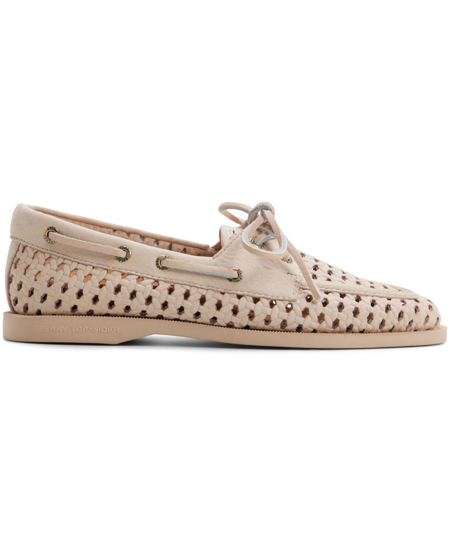 Обувь Sperry Women's Authentic Original™ 2 Eye Woven Boat Shoe, цвет: Светлый бежевый — фото 2