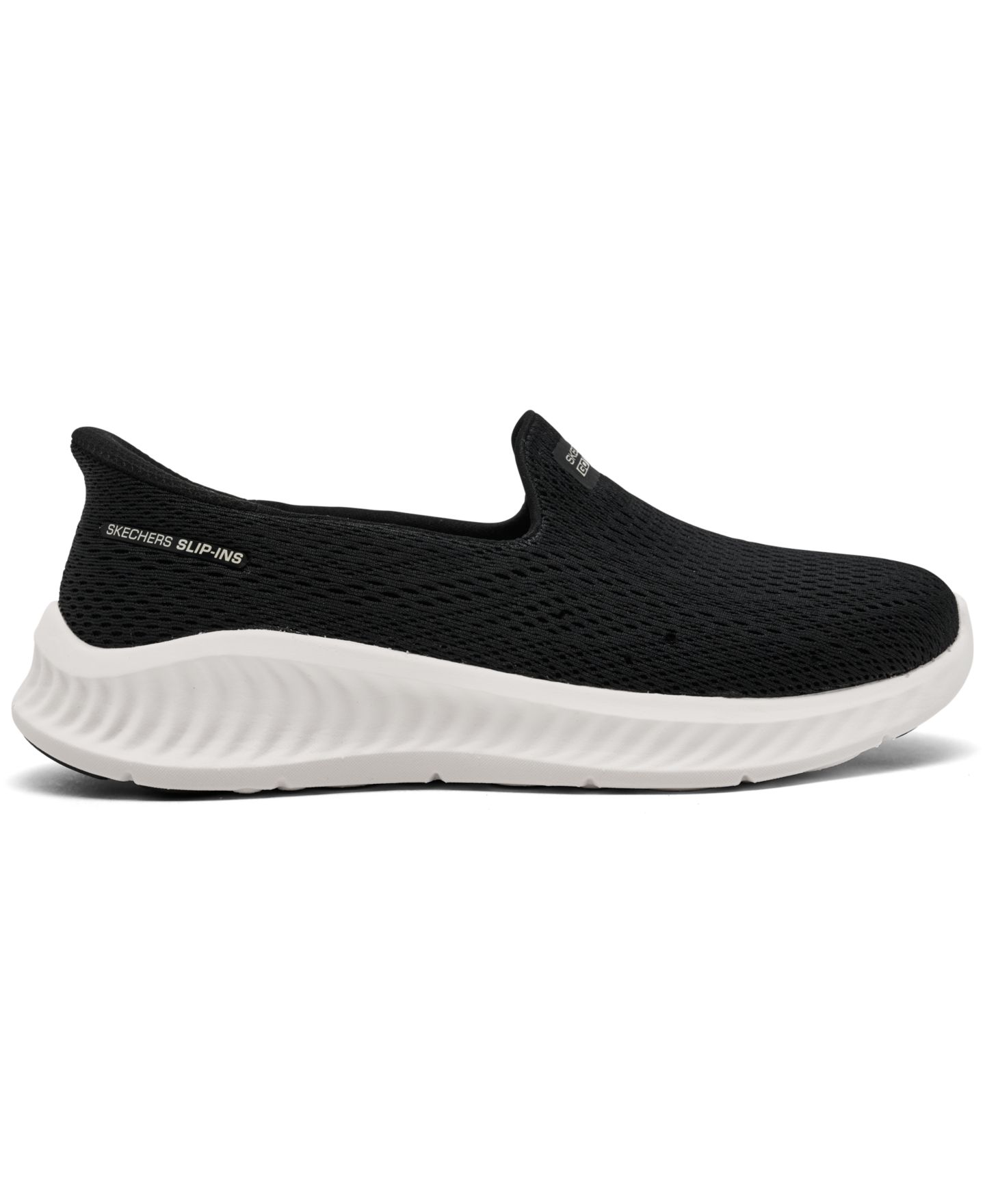Женские кроссовки Skechers Slip-Ins: GO Walk Now - Ivy Walking, цвет: Чёрный / Белый — фото 2