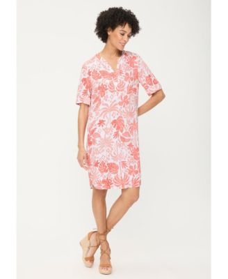 Women's Ornamental Botanic Print Tunic Dress