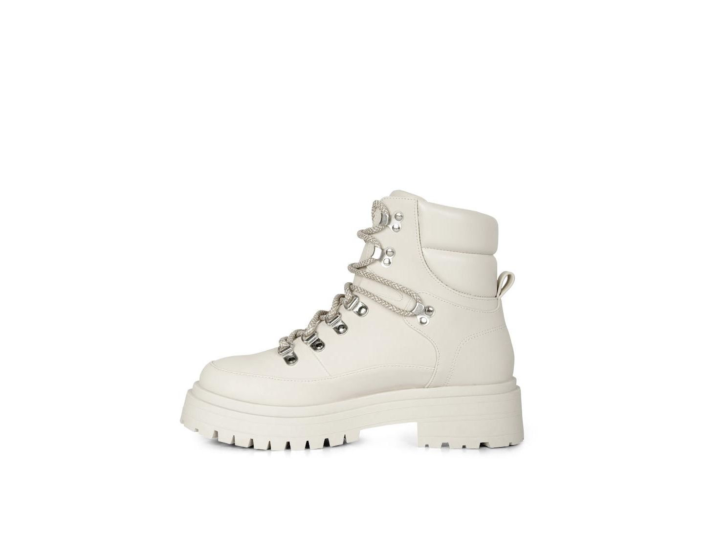 Женские ботинки London Rag Goliath Lace Up Chunky Biker, цвет: Бежевый / Хаки — фото 8