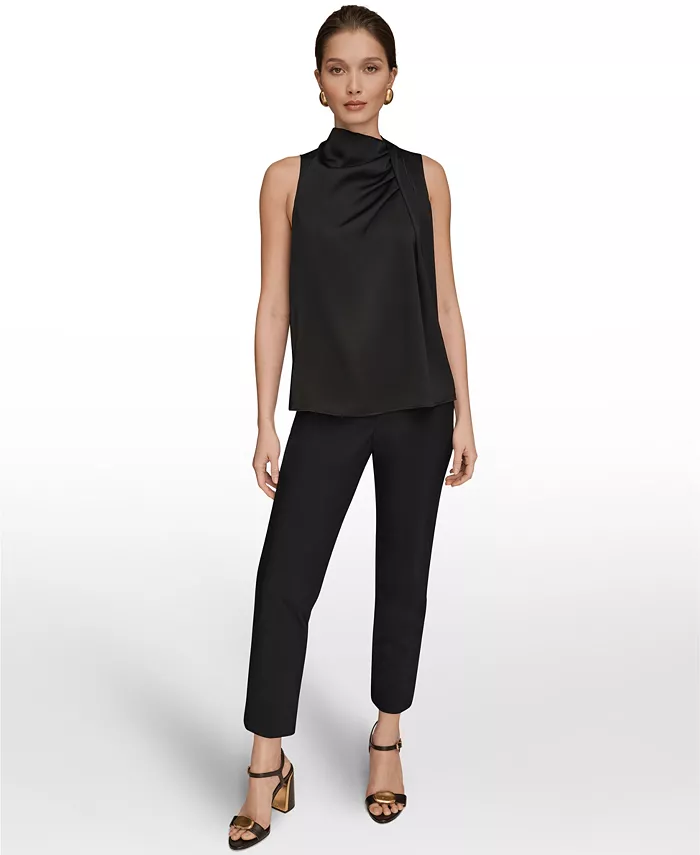 Women's Sleeveless Twist-Front Drape Blouse - thumbnail 9