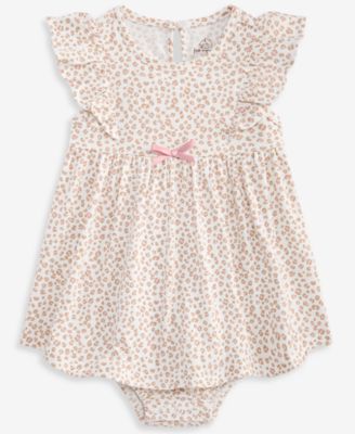 Baby Girls' 0M-24M Leopard-Print Skirted Sunsuit