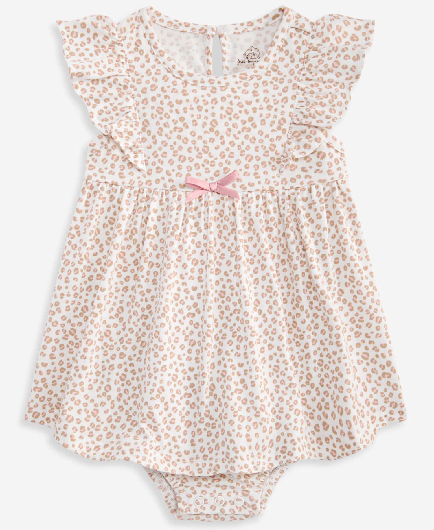 Baby Girls' 0M-24M Leopard-Print Skirted Sunsuit