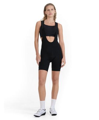 Women's Short Cycling Leggings With Gel Padding And Suspenders