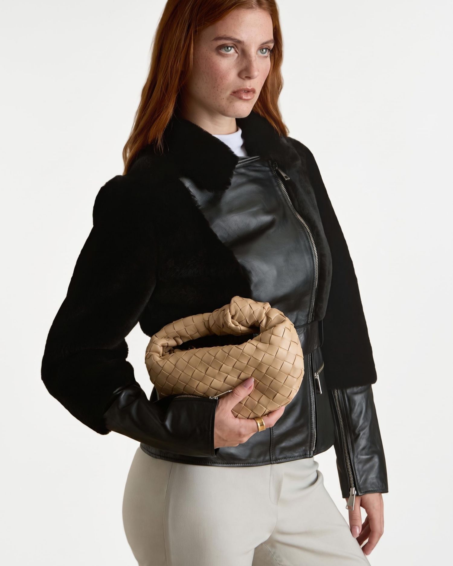 Women's Belted Biker Jacket