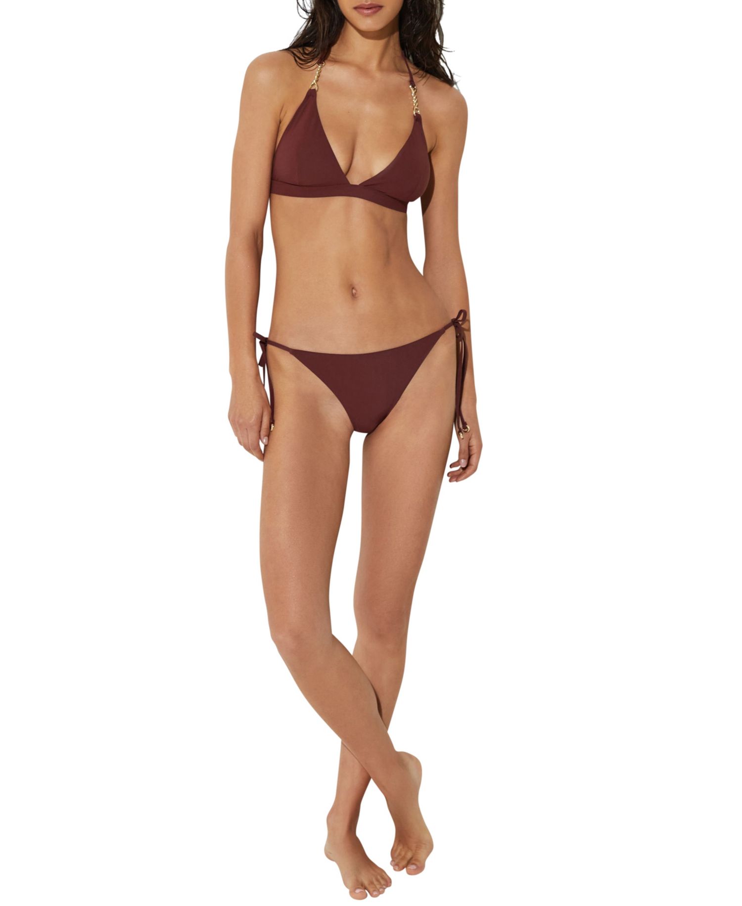 Women's Ruby Trim Detail Triangle Bikini Top