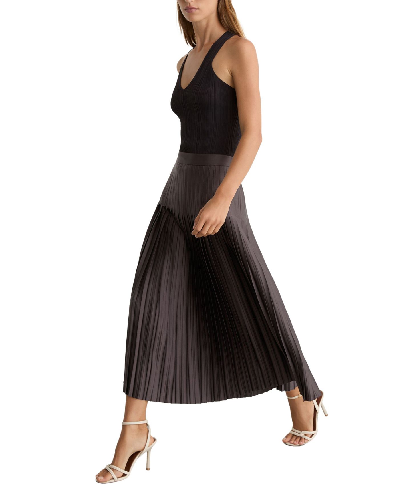 Женские юбки REISS Savannah Pleat Midi Skirts, цвет: Розовато-лиловый — фото 2