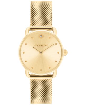 Women's Elliot Gold-Tone Stainless Steel Mesh Bracelet Watch 28mm