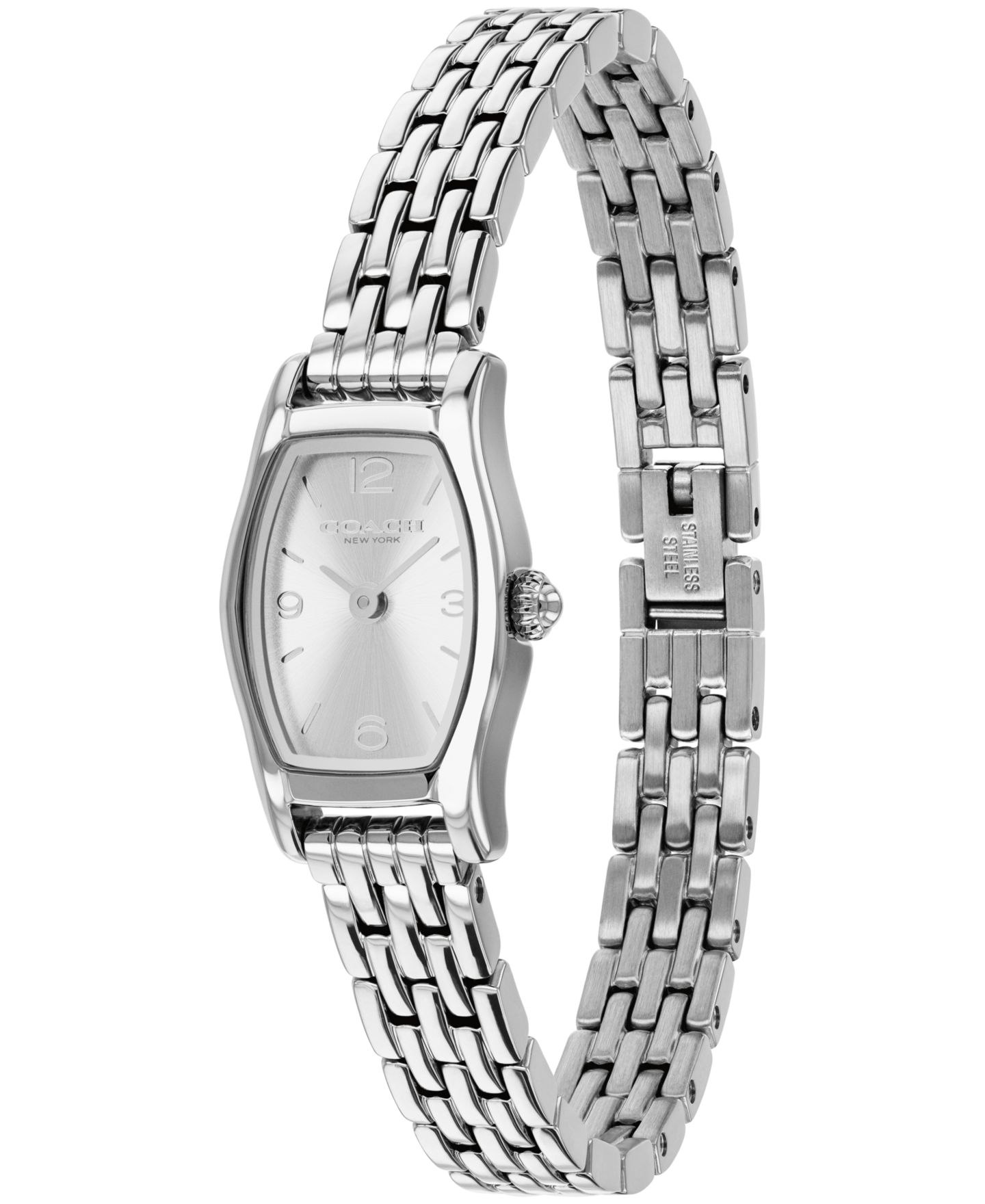 Женские часы COACH Greta Silver-Tone Stainless Steel Bracelet Watch 15.3mm — фото 3
