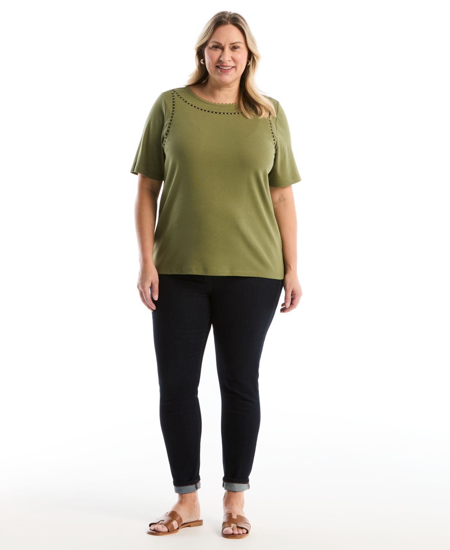 Plus Size Short-Sleeve Top